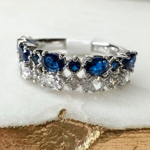 Bomb Party September Graceful and Strong Sapphire Blue Ring Size 9 RBP8143 NWT
